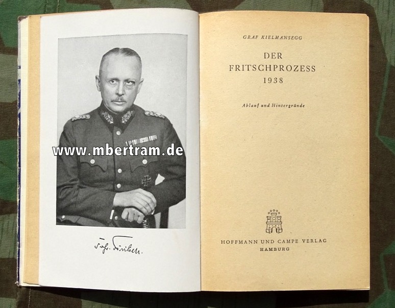 Kielmansegg, Graf: Der Fritsch-Prozeß (Fritschprozess) 1938.  ( Erstausgabe 1949)