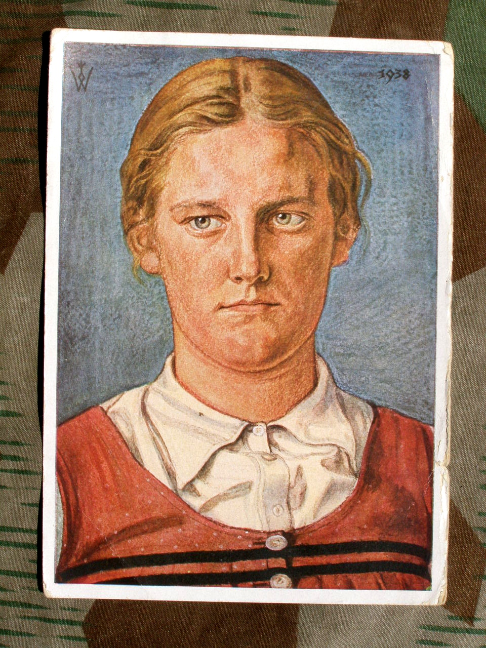 Willrich Postkarte, BDM Führerin aus Kärnten. Bunt. 1940