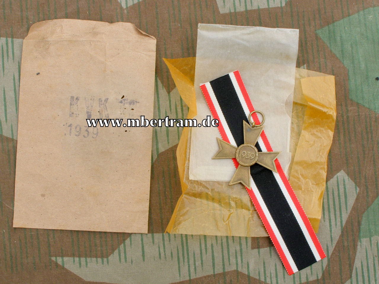KvK 1939 2. Kl. O. Schw., Ausliefertüte, PAPIER, ohne Hst.
