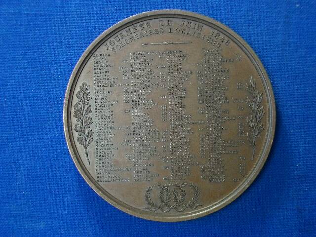 Medaille " Ville de Douai" Juni 1848, Volontaires Douaisiems"