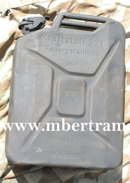 Luftwaffe Benzin Kanister, blaugrau, 1941 Nowack, Bautzen