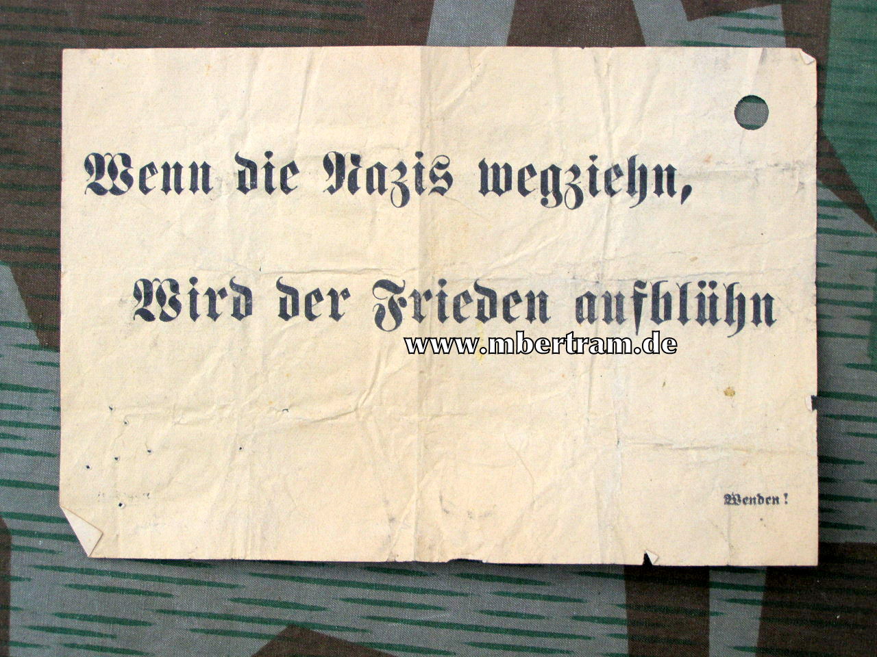 Alliiertes Propaganda Flugblatt" Wenn die Nazis wegziehn....