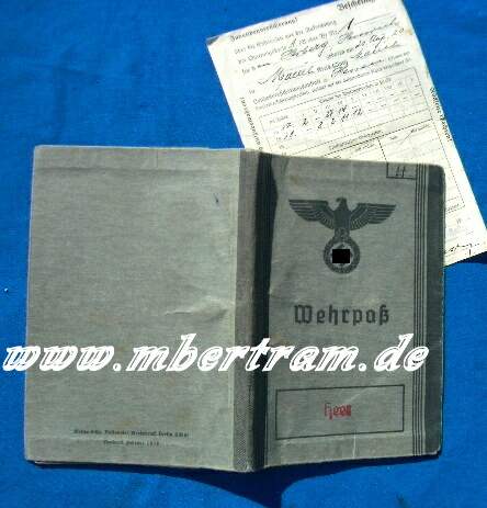 Wehrpass 2. WK, 1.Kp.Inf.Ers.Btl 220, Pi.Ers.Kp.79, EK2...