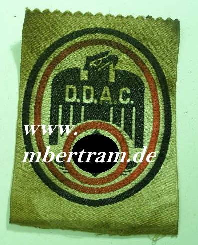 Replik: DDAC Wappen. Durchmesser des Kreises ca. 8x6,5cm