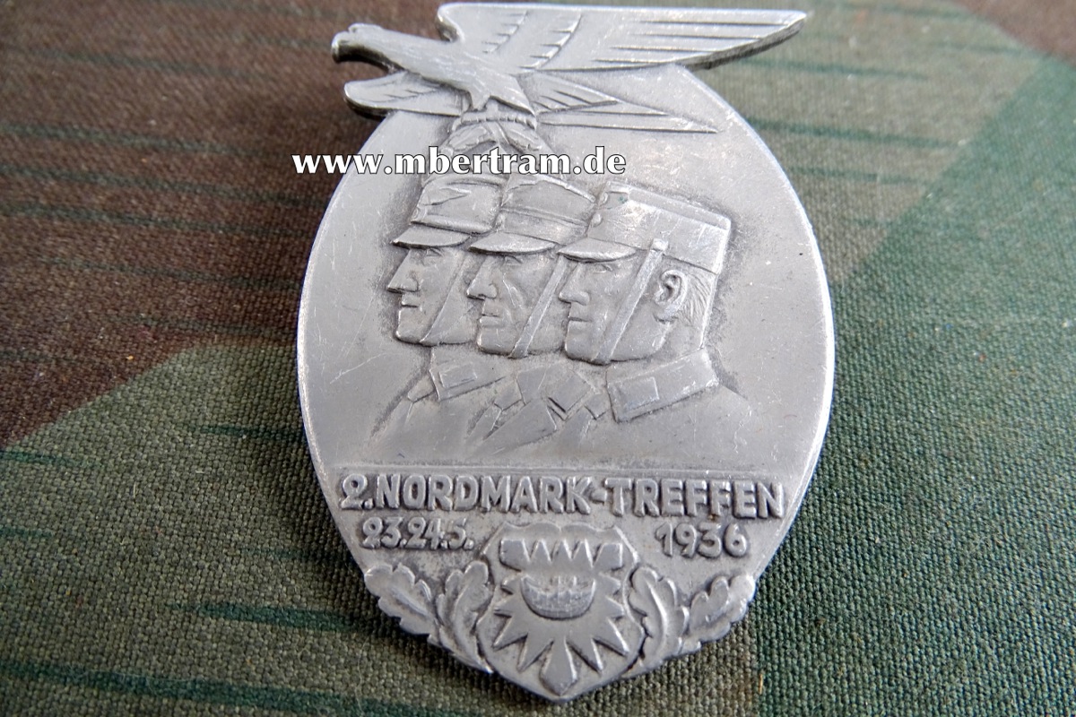 SA - 2. Nordmark-Treffen 23./24.5.1936 , Metallabzeichen, an Nadel