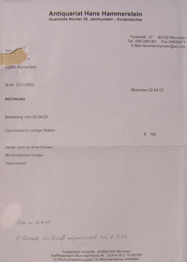 5967-3 Sammelband: Lustige Blätter, Der Reigen, der Junggeselle