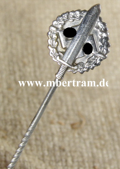 Miniatur: SA SPORTABZEICHEN SILBER, ca. 13mm, Buntmetall, vernickelt