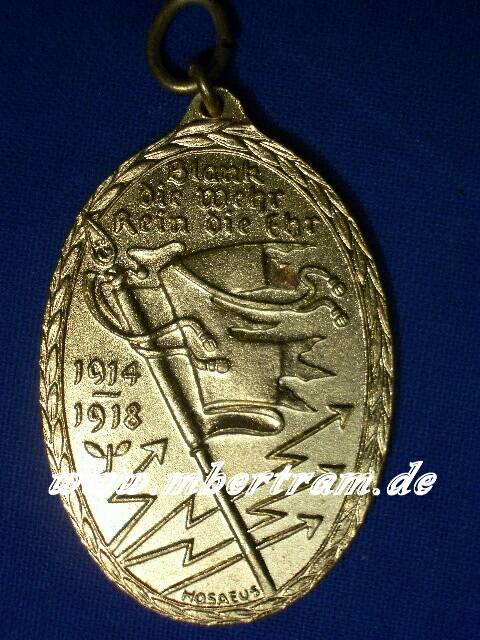 KRIEGSDENKMÜNZE 1914-18, KYFHÄUSER BUND, O.BAND
