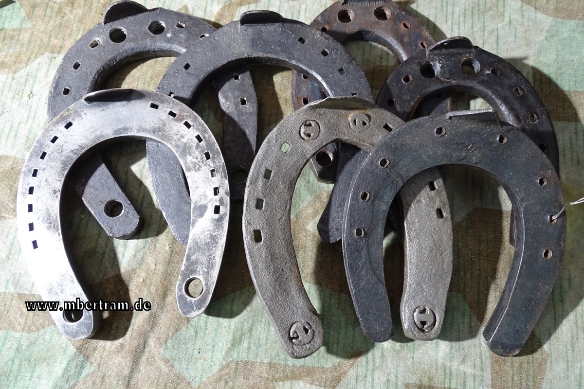 7 Wehrmacht Kavallerie Hufeisen gemischte Größen ohne Stempel