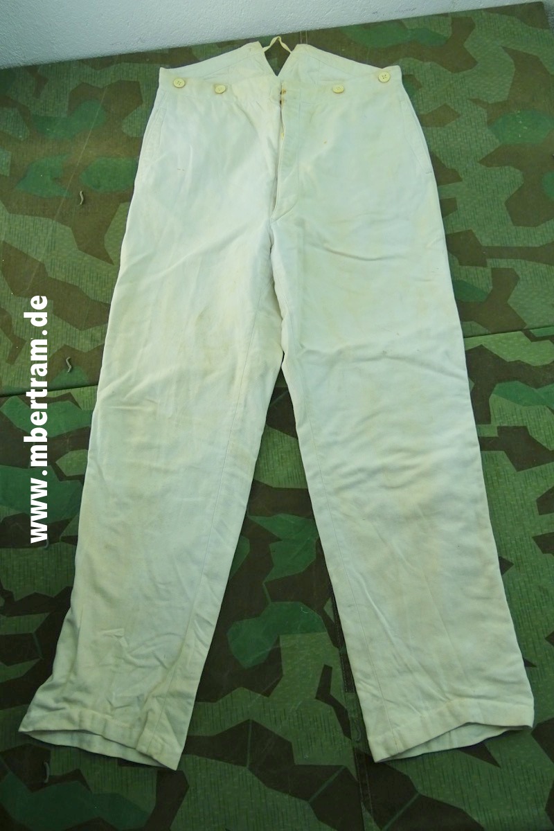 Erster Weltkrieg weiße lange Hose zur blauen Uniformjacke für Mannschaften