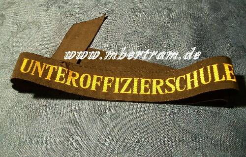 Bundesmarine Mützenband, "Unteroffiziersschule" .