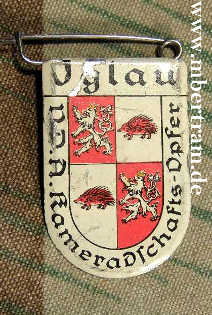 WHW Mai 1938: Iglau, Blechwappen