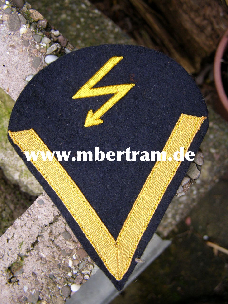 Kriegsmarine Ärmelabzeichen Gefreiter Funk Laufbahn, bl.