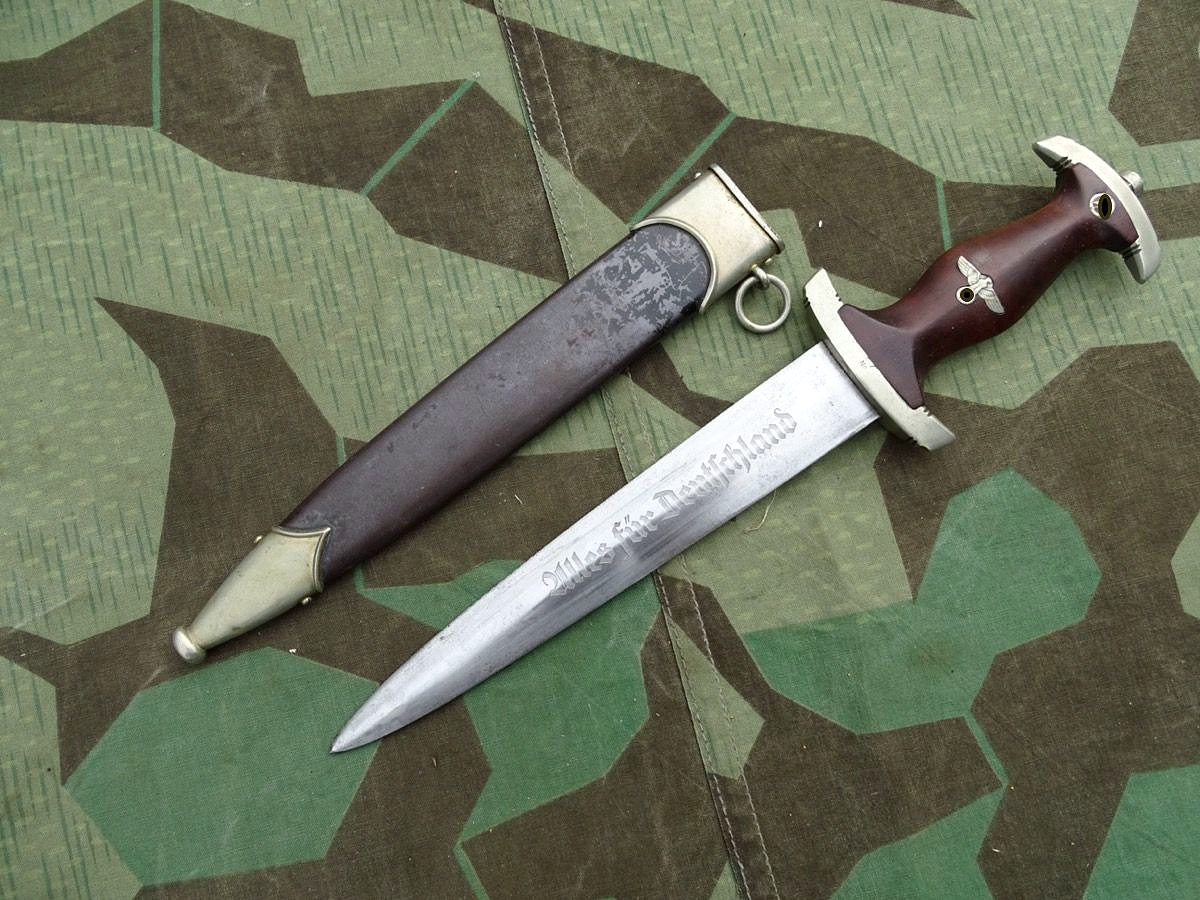 Früher Dienstdolch M 33 SA, Pfeilring Werk Solingen, relativ seltener Hersteller