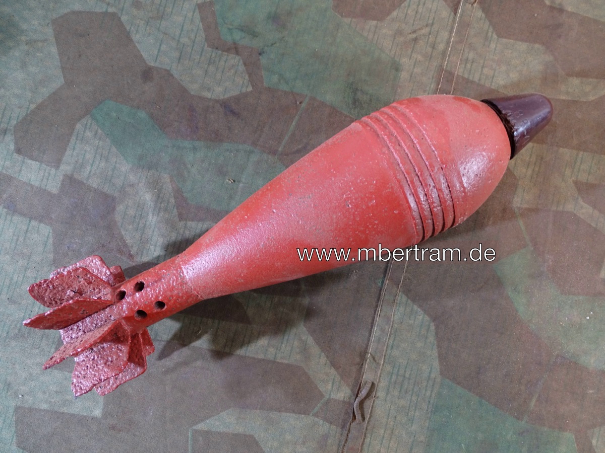 20770-1 Russische  8 cm Deko Werfer Granate 2. Weltkrieg, oft als deutsche Beute benutzt.