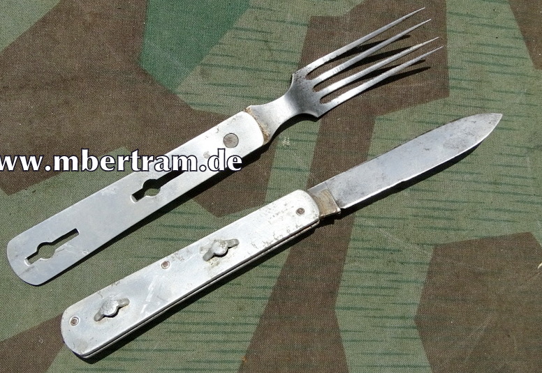 Essbesteck Wehrmacht , Marke " Offizier" Klappbar