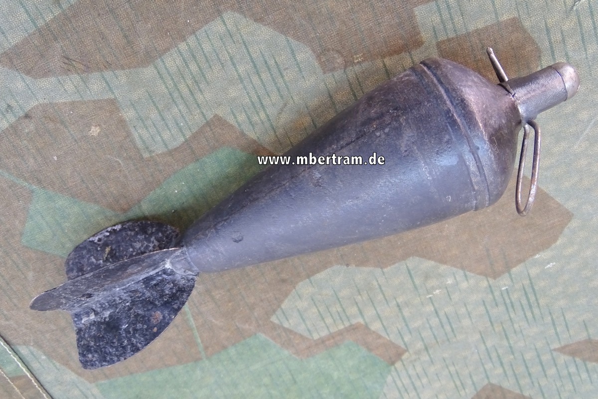 Französische 60mm Deko Werfer Granate 1. Weltkrieg mit  Zünder  M 1915 A