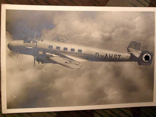 Postkarte mit Junkers Ju 86 , 2 motoriges Flugzeug