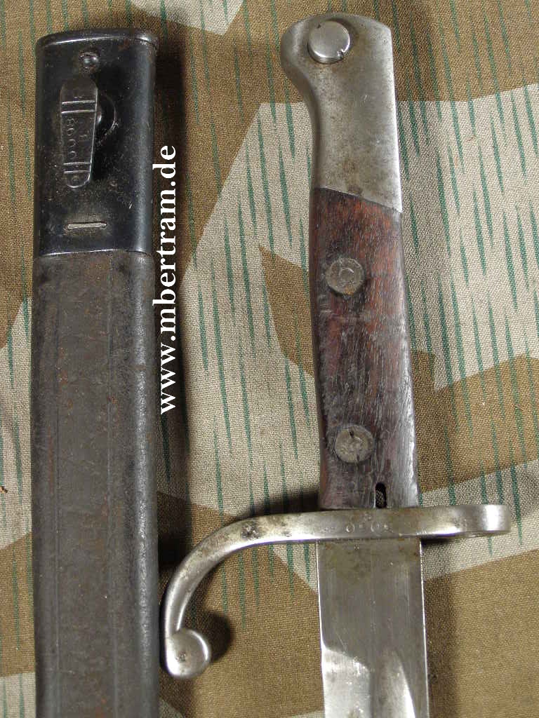 Seitengewehr Mauser 1908/ 34, Lange Ausf., Lederscheide