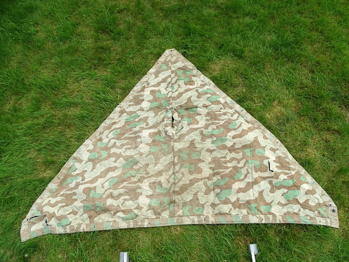 Dreieckszeltbahn Wehrmacht, Splitter Tarnmuster, um 1944, RB Nr,  (12)