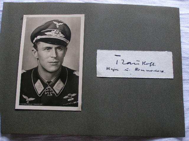 Orig. Signatur Maj. Trautloft, RK Trg. Luftwaffe, Hoffmannkarte