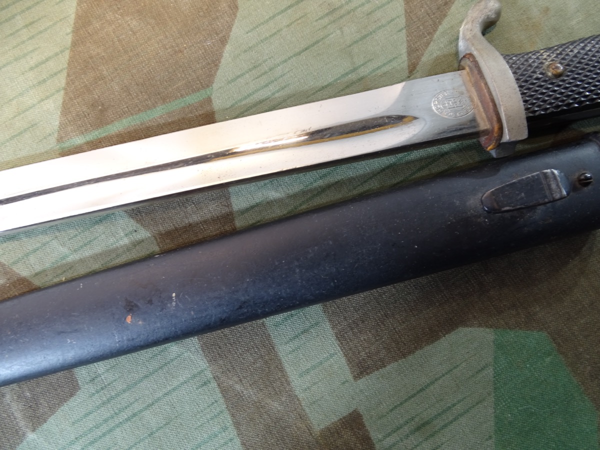 Aufpflanzbares Wehrmachts Extra Seitengewehr KS 98, E. u. F. Hörster Solingen Aufpflanzbares Wehrmachts Extra Seitengewehr KS 98, E. u. F. Hörster Solingen