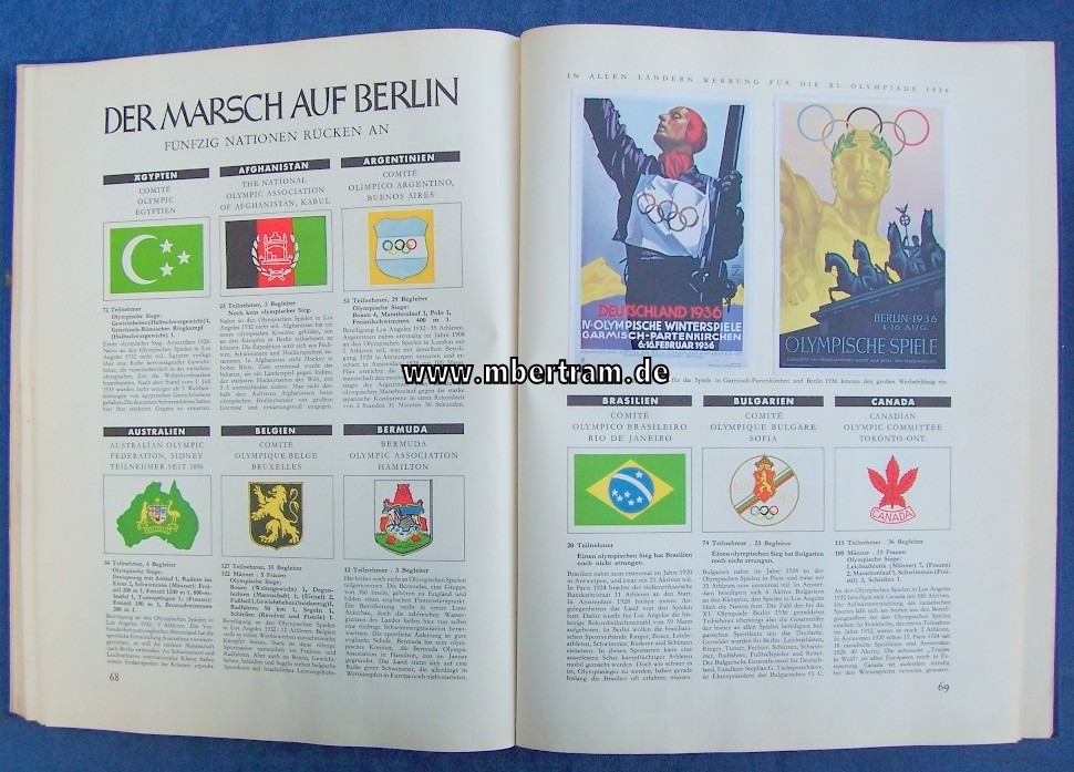 Zigarettenbilder Album "Die Olympischen Spiele 1936" I.Bd.