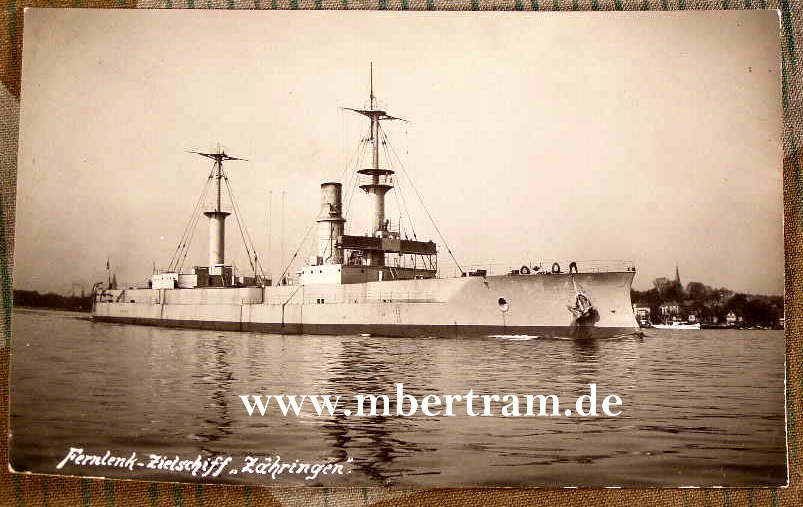 Fernlenk Zielschiff " Zähringen " ungelaufen, um 1929