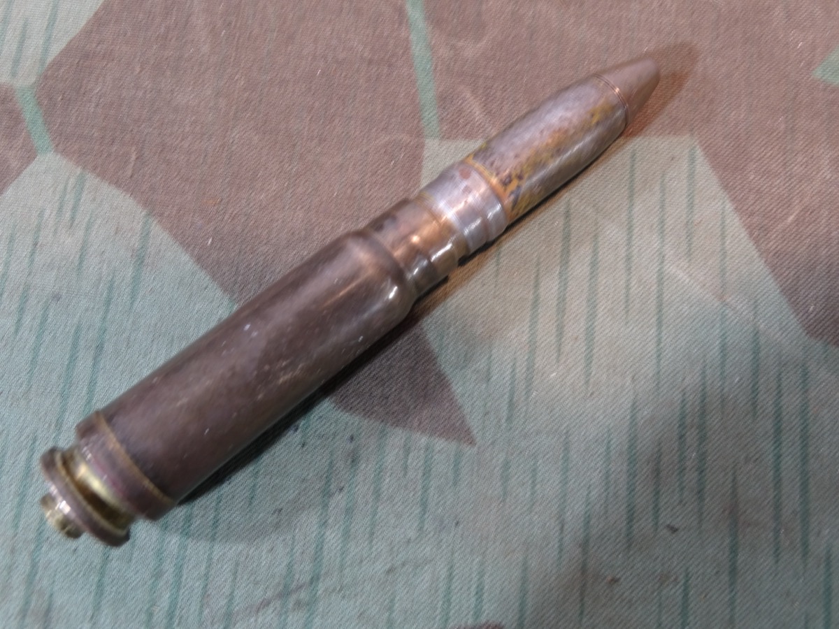 Wehrmacht Luftwaffe Bordmunition: 13mm MG 131/13 Deko  Sprenggranat Patrone auv 44