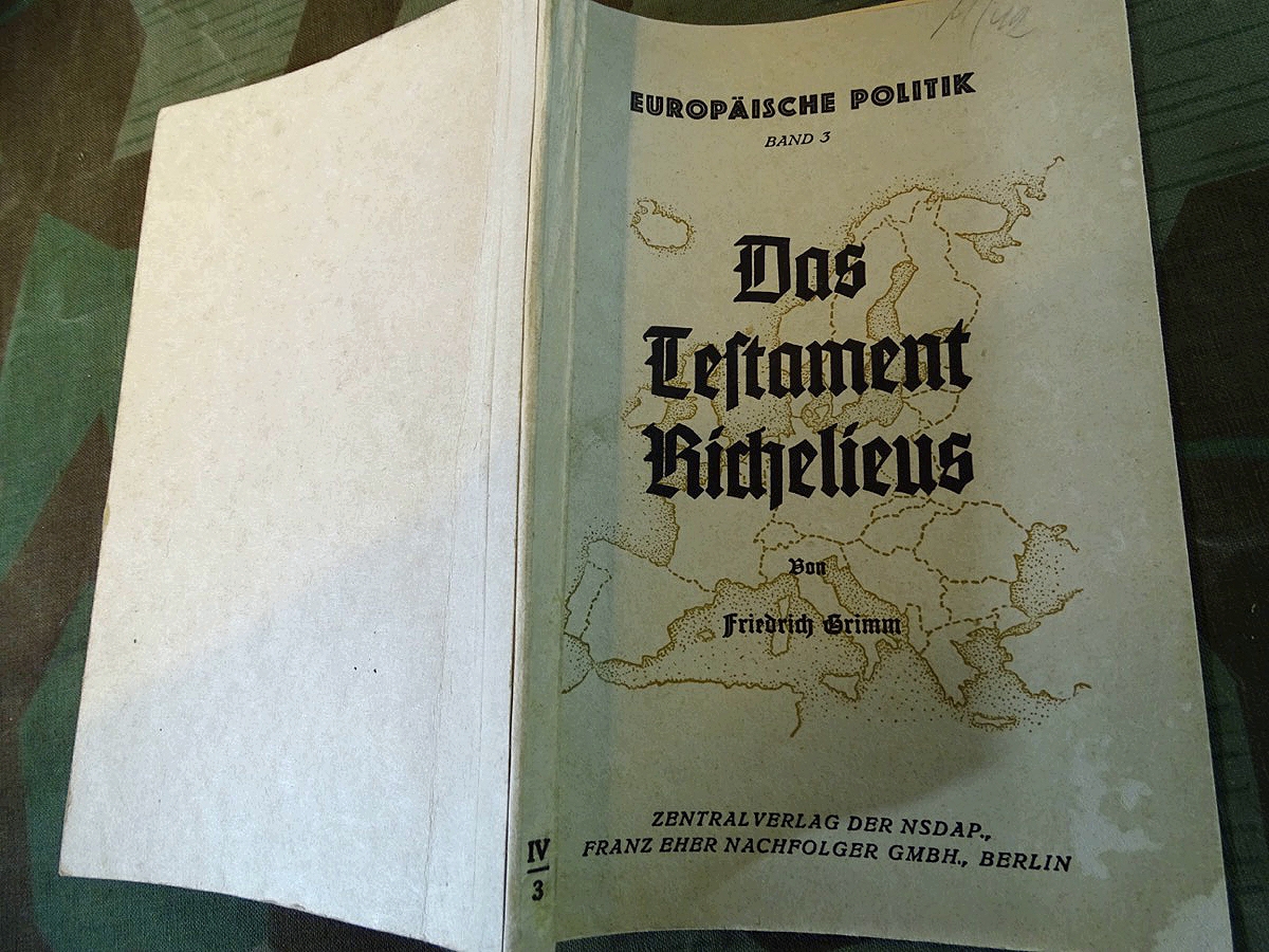 Das Testament Richelieus, NSDAP Zentralverlag, Stempel 1. Landessch. Btl. 271, Stargard Pommern 1942