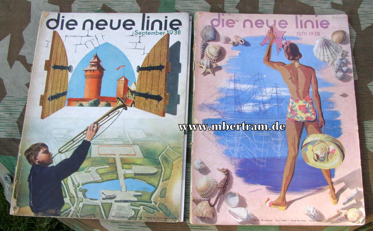 11168-10 22 ehem. hochwertige Zeitschriften " Die neue Linie" 1935-43