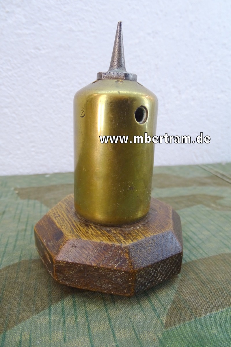Schreibtisch Dekoration Schlagbolzen, Messing, wahrscheinlich 1. Weltkrieg