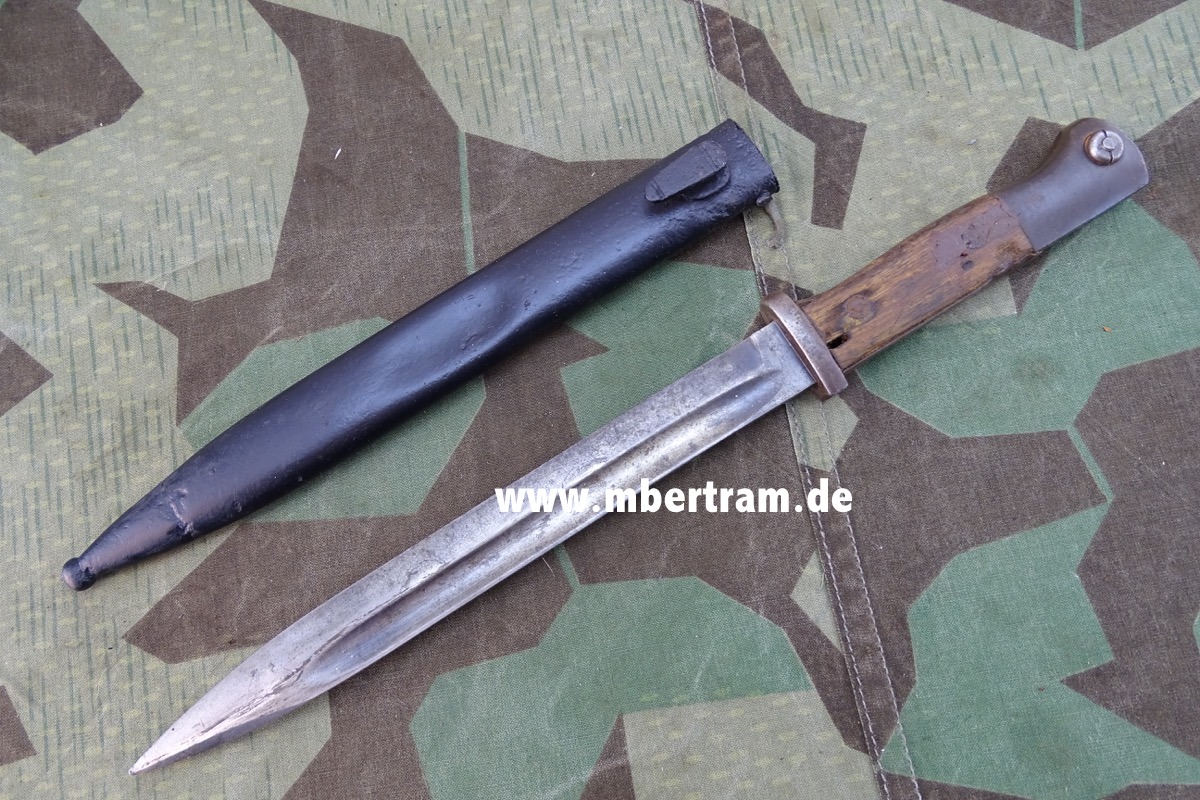 Seitengewehr SG  84/98, 2. Weltkrieg,  Scheide narbig
