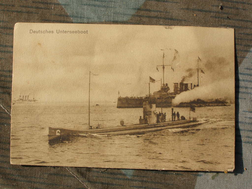 Postkartenfoto 1. Weltkrieg" Deutsches Unterseeboot"