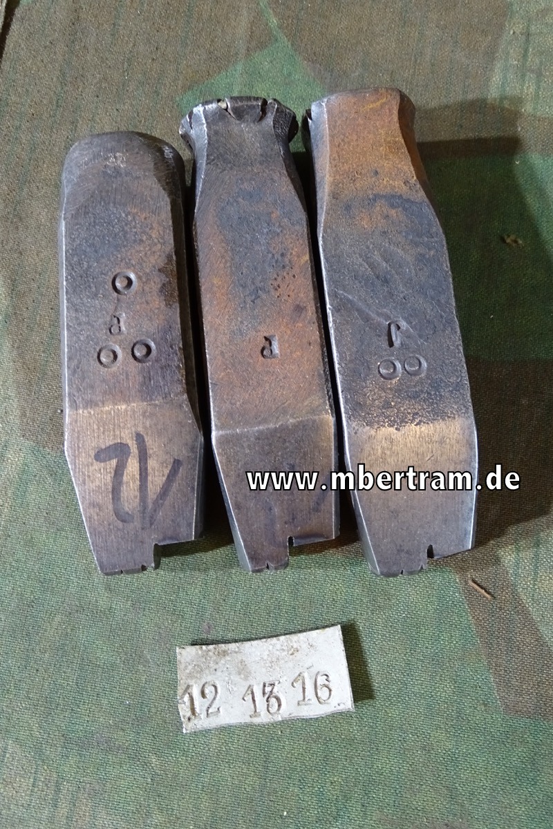 Alte Jahreszahlen "12, 13,16 "Schlagstempel für Metall, Zahlenhöhe ca.  5mm