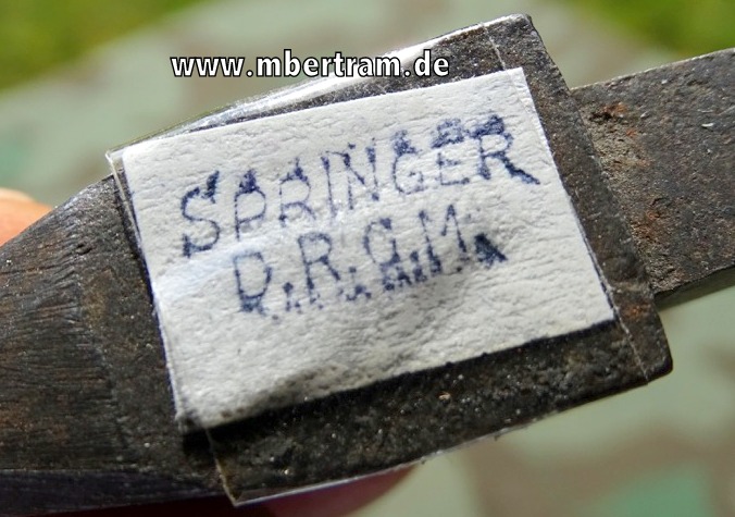 Metal Prägestempel Springer Werk DRGM Carl Wüsthof Solingen