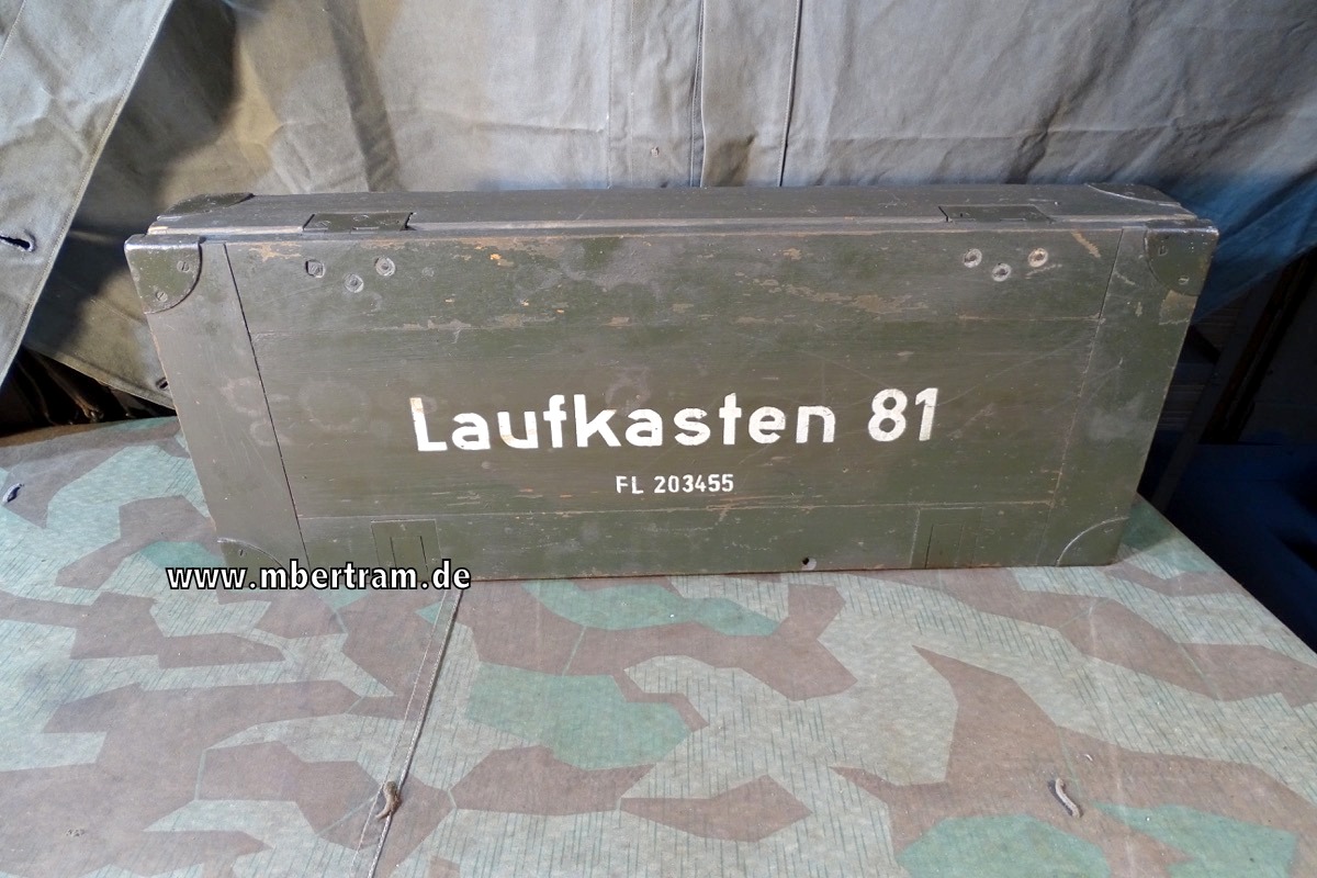 Luftwaffen Kiste für Ersatzläufe für das MG 81 mit FL Nummern
