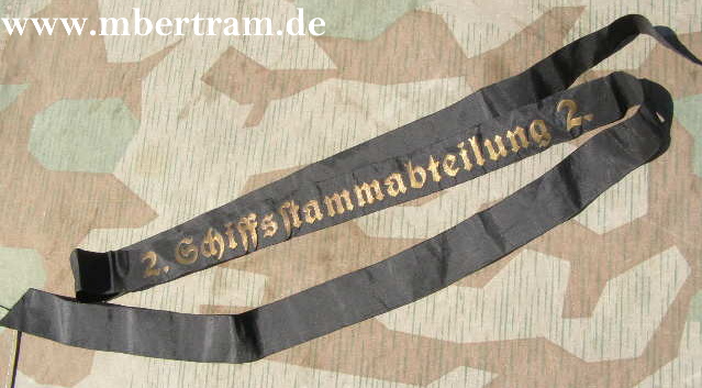 Mützenband Kriegsmarine "2. Schiffsstammabteilung 2 "