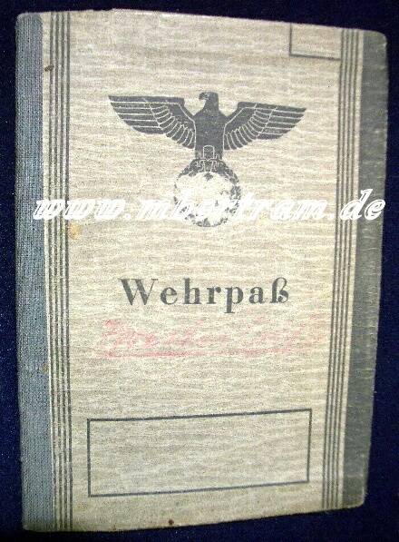 Wehrpass 2. Weltkrieg, Adolf Braun. Wenig Eintragungen