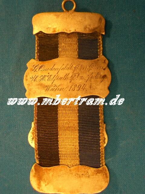 Studenten Bierzipfel, Verbindungs-Farben schw./w/bl. 1894.