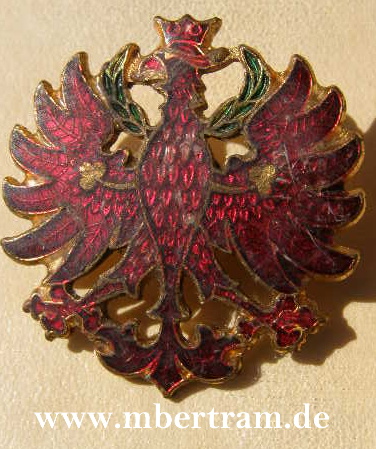 Tiroler Adler, emailliert, um 1915. aus Soldatennachlass