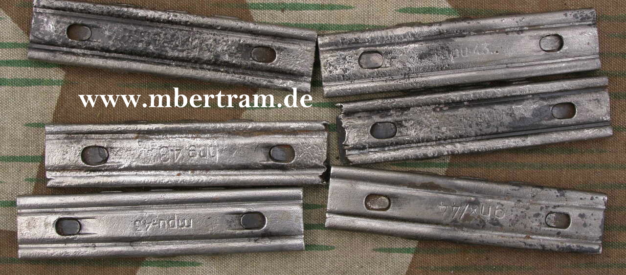 6 Ladestreifen f. K 98 Patronen, "2x mpu 43, ghx 44, hre 43"