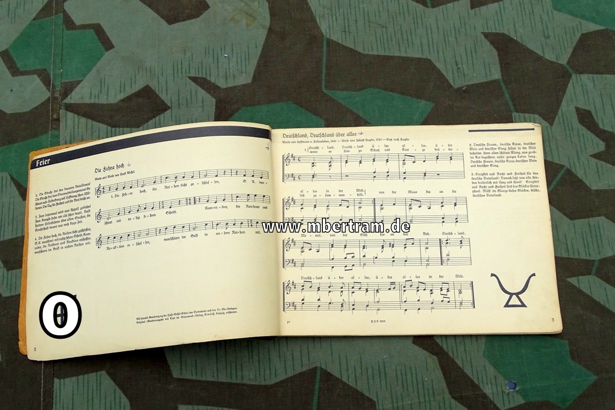 Lieder der Hitlerjugend, mit Noten,  Uns geht die Sonne nicht unter
