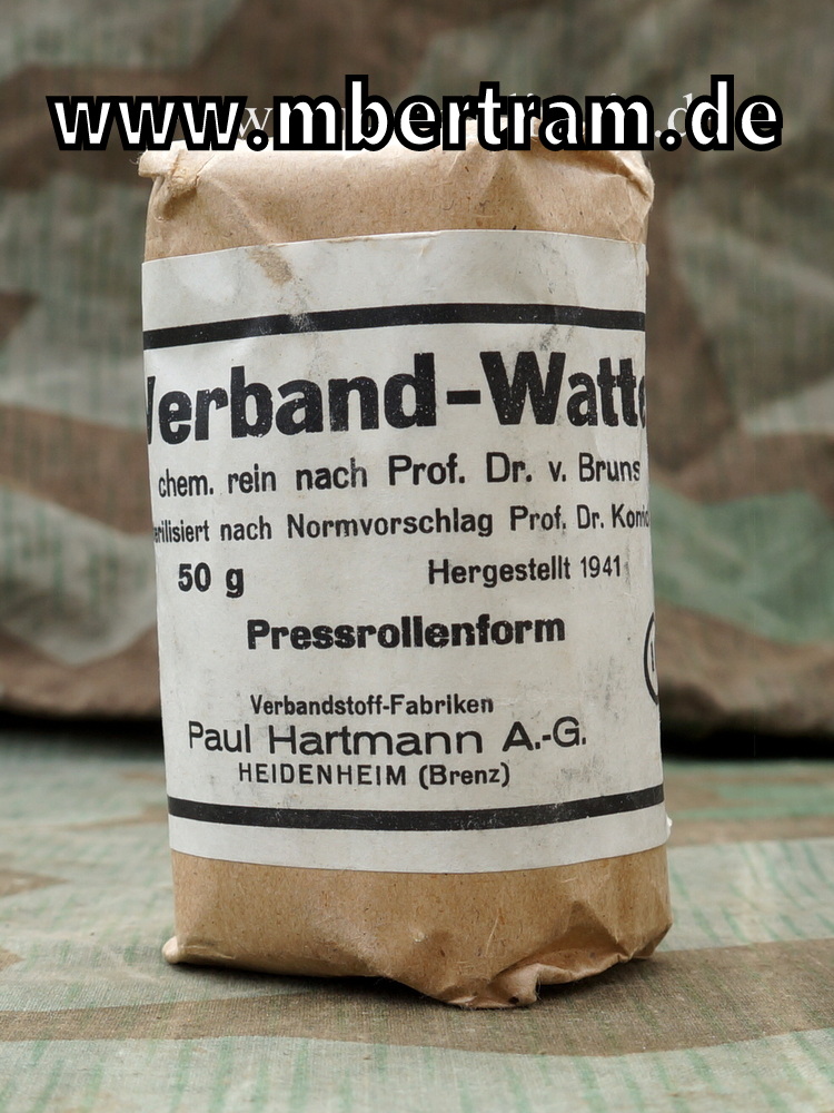 Ein Päckchen Verbandwatte der Wehrmacht, 1941
