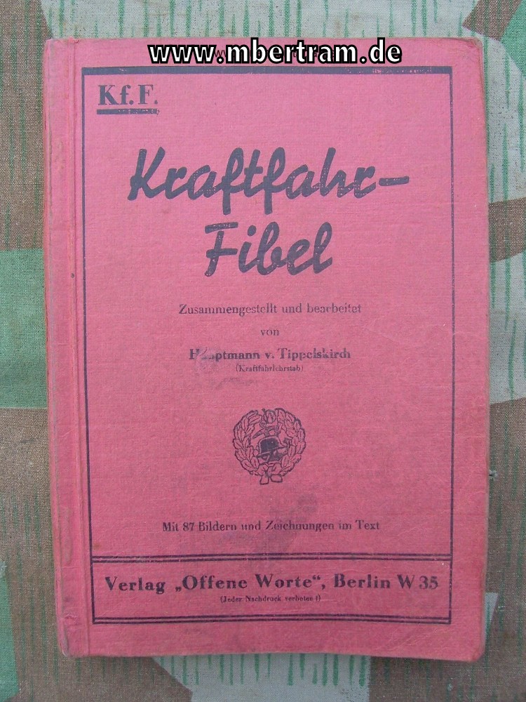WH-Ausbildungsbuch"Kraftfahr-Fibel"1936