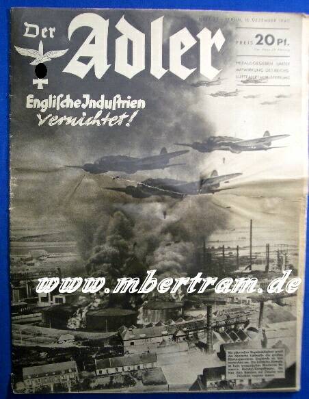 Der Adler, Truppenzeitschrift der Luftwaffe. Heft 25, 10.12.40