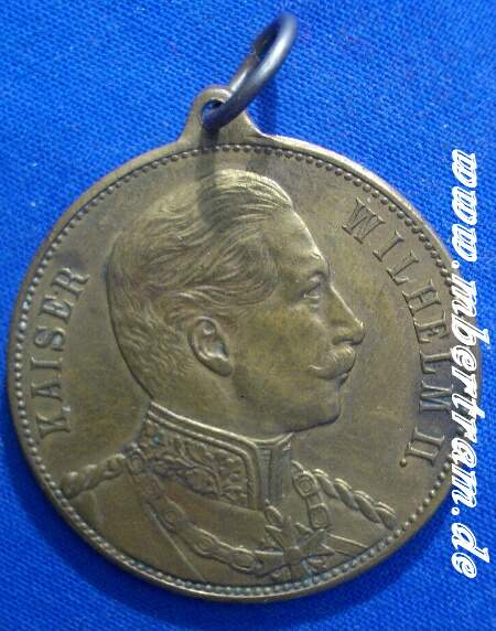 Siegermedaille, umseitig mit Bildniss Kaiser Wilhelm II