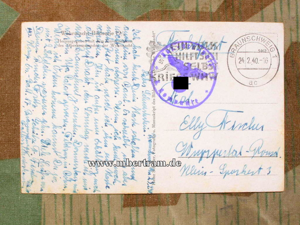 Propaganda Postkarte " Die Pakete dankend erhalten " 1940