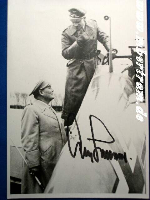Originalsignatur Adolf Galland, RK Eichenlaub, Schw., Brilli.