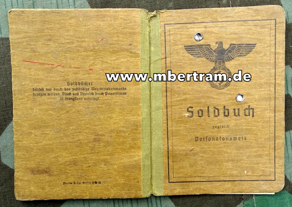Soldbuch Stabsgefreiter Werner Z., 4./ Flak Ers. Abt. 33
